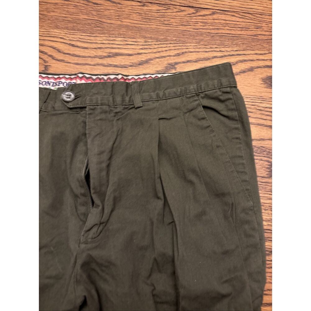 Missoni Sport Womens Pants Vintage Made In Italy Green Pleat Front Size 50 View 6